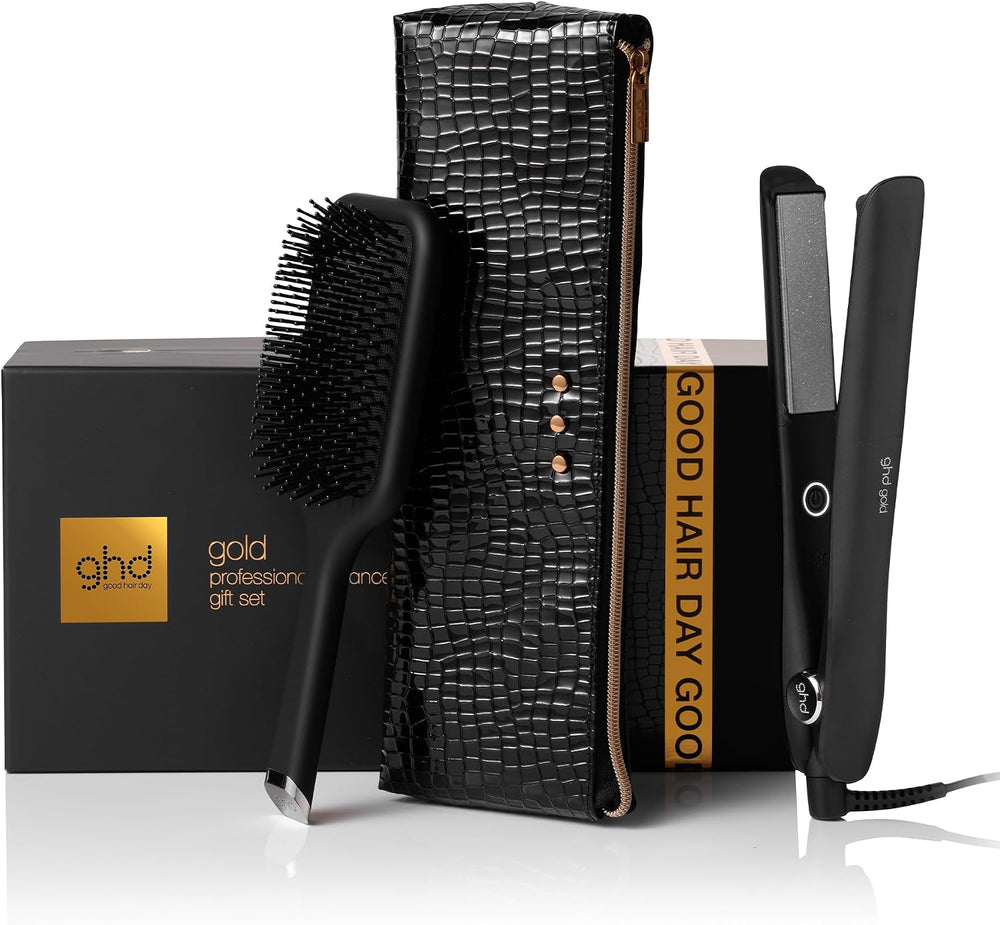 ghd Gold Hair Straightener & Styler in Black - Professional Styling, for Sleek, Smooth Styles with More Shine - for All Hair Types (UK Plug)