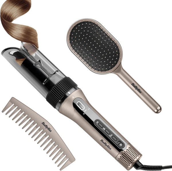 BaByliss Style Secret Air Hair Curler Automatic Rotating, 25mm Curling Wand
